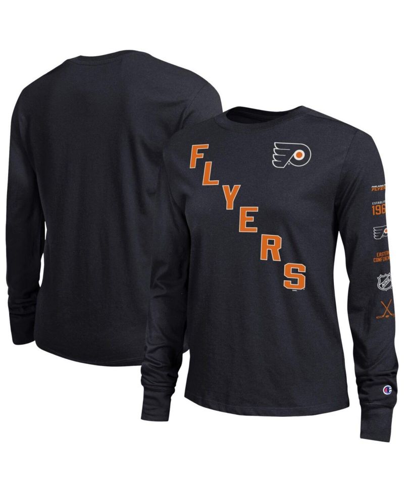 Women's Black Philadelphia Flyers 2-Hit Long Sleeve T-Shirt