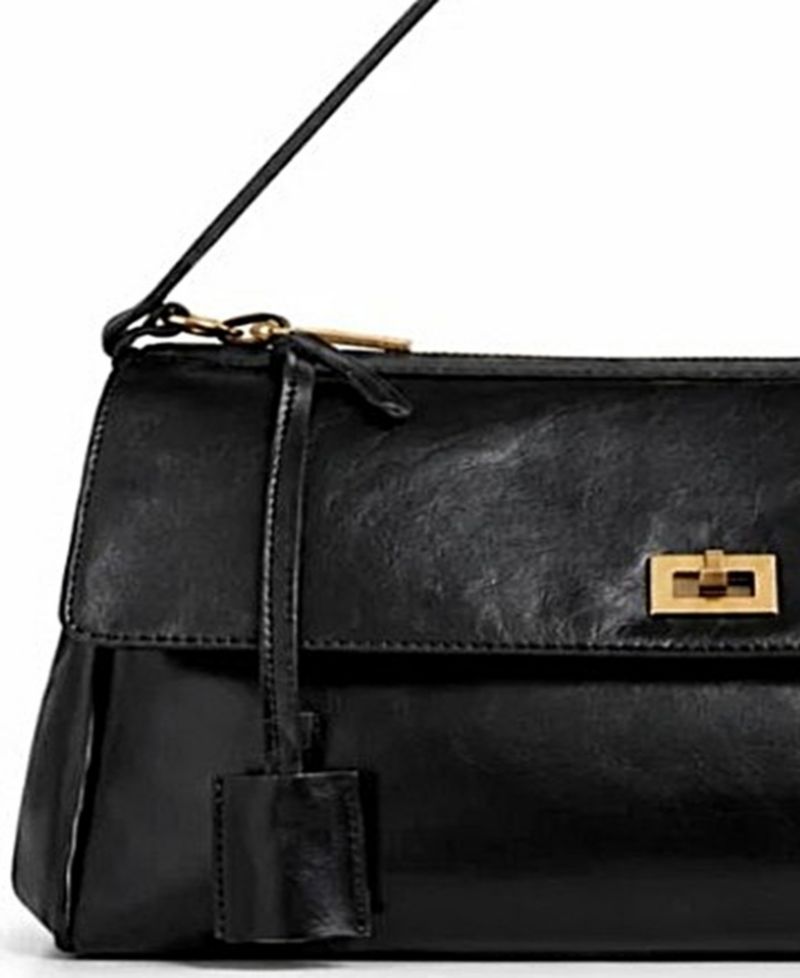 Locked in Traveler Medium Turn-Lock Shoulder Handbag