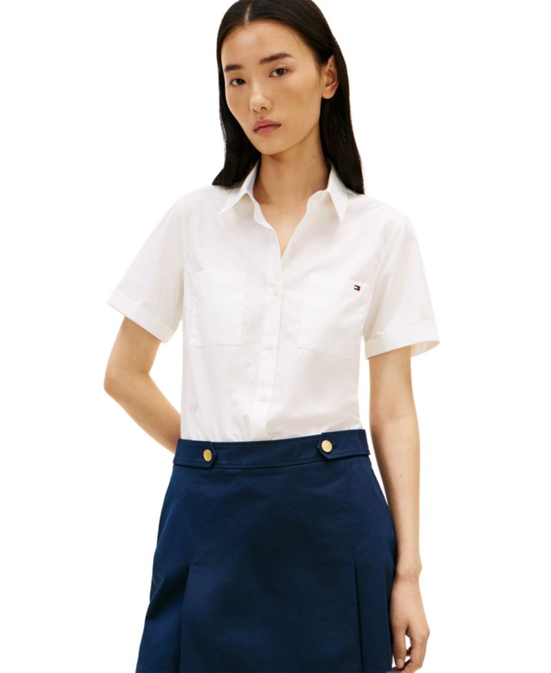 Women's Classic Poplin Short-Sleeve Shirt