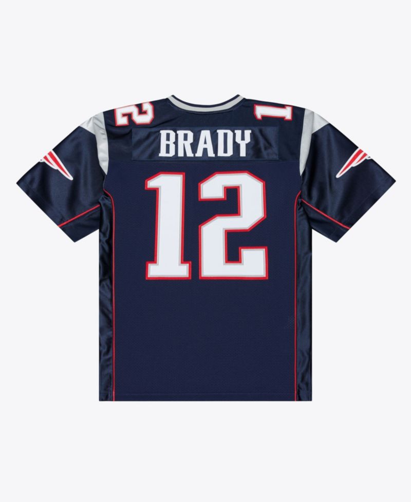 Men's Tom Brady Navy New England Patriots Super Bowl XXXVI Authentic Throwback Jersey