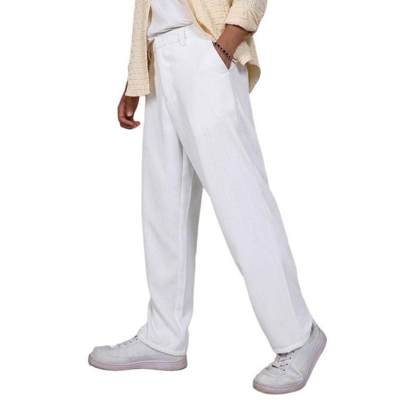 Men's Tailored Linen-Blend Trousers