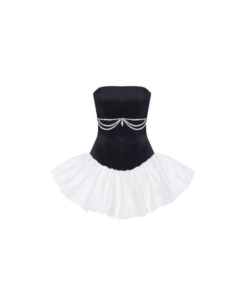 Women's Swan-like mini corset dress
