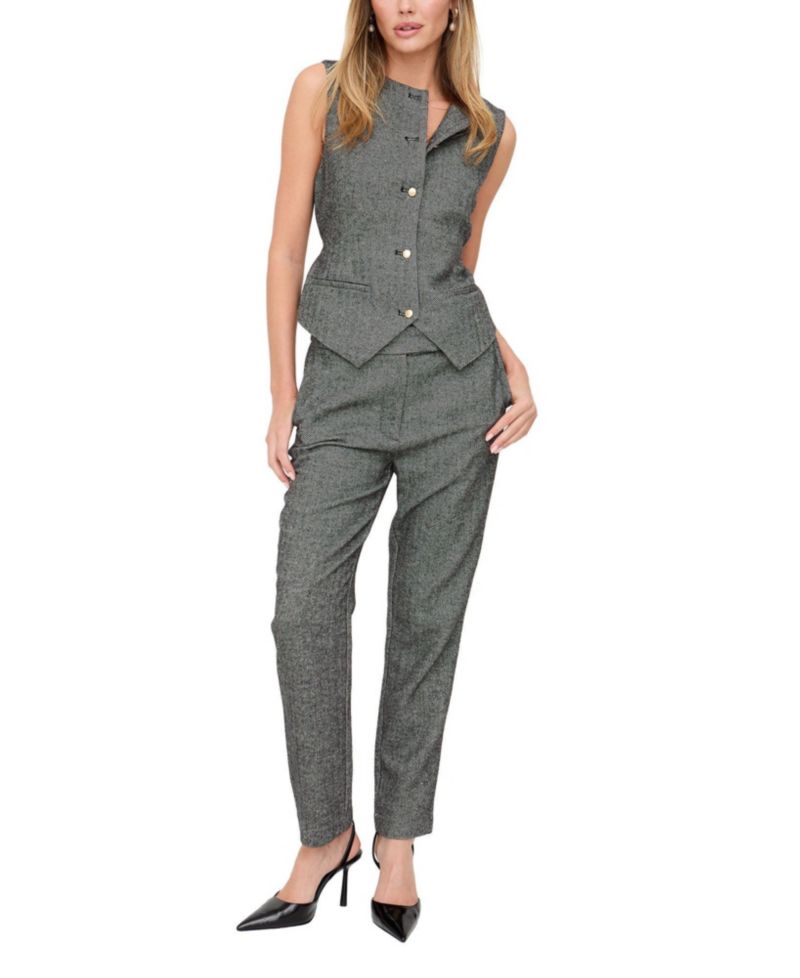 Women's Pandora Tailored Herringbone Print Waistcoat