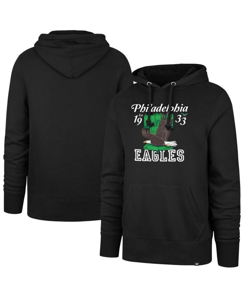 Men's Black Philadelphia Eagles Regional Headline Pullover Hoodie