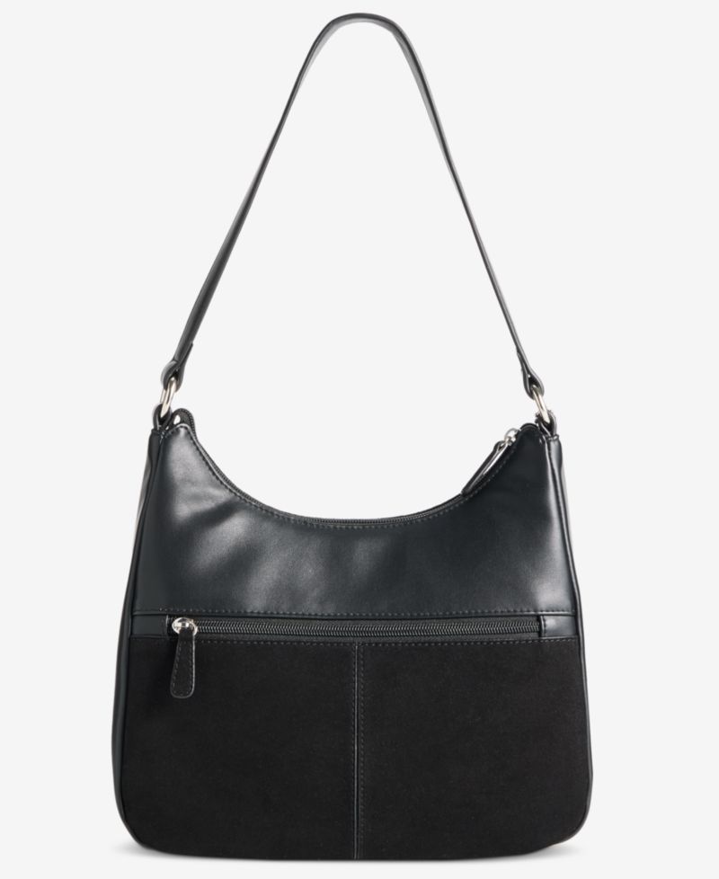 Nappa Suede Combo Hobo Bag