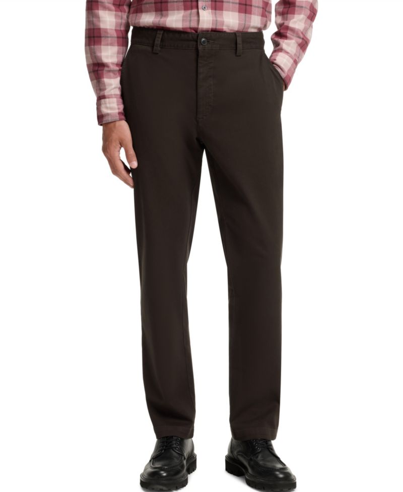 Men's Slim-Fit Stretch Straight-Leg Cotton-Blend Chino Pants