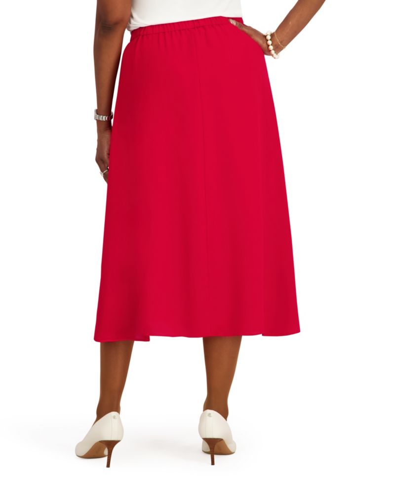 Women's Pull-On Shirred A-Line Skirt