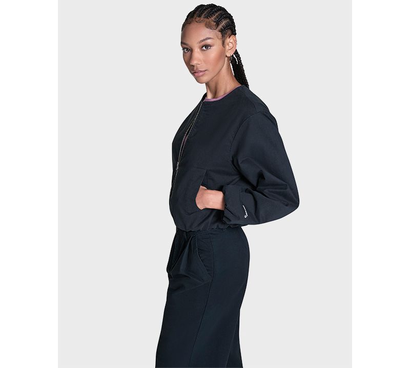 Women's Bubble Sleeve Bomber Jacket