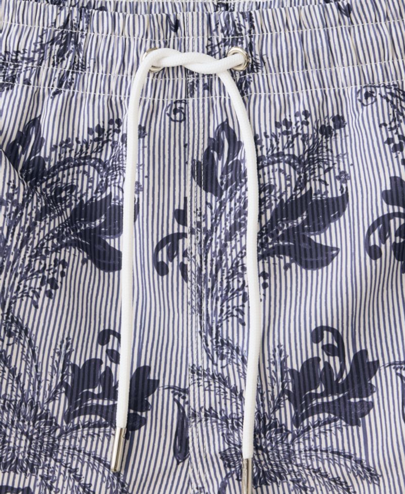 Men's Drawstring Printed Swimsuit