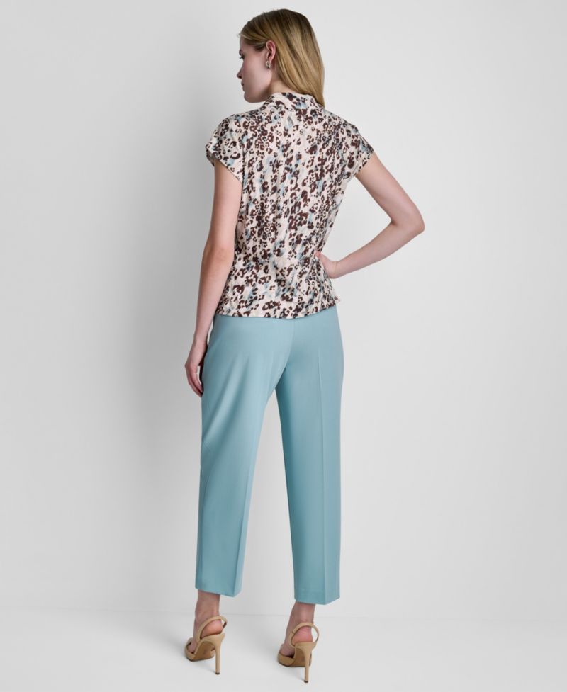 Women's Cap-Sleeve Printed Top