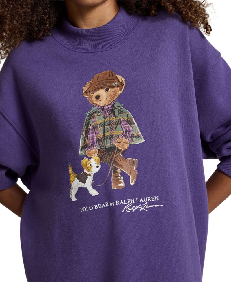 Girls' 7-16 Polo Bear Fleece Sweatshirt Dress