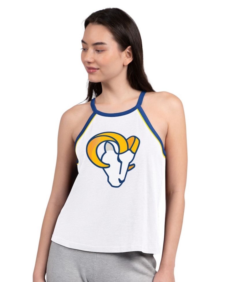 Women's White Los Angeles Rams Redemption Win Slub Tank Top