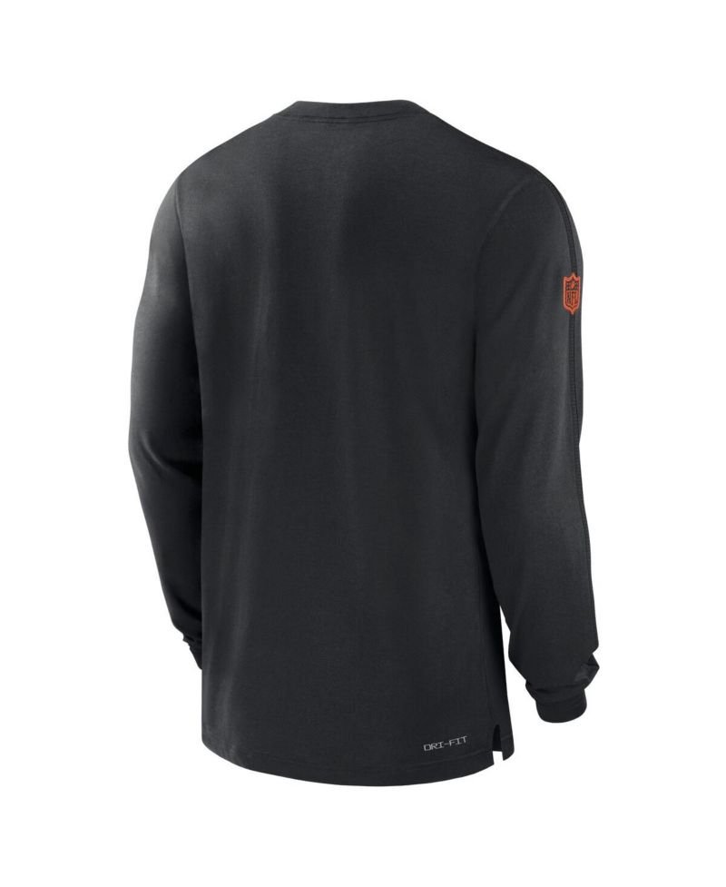 Men's Black Cincinnati Bengals Sideline Player Performance Long Sleeve T-Shirt