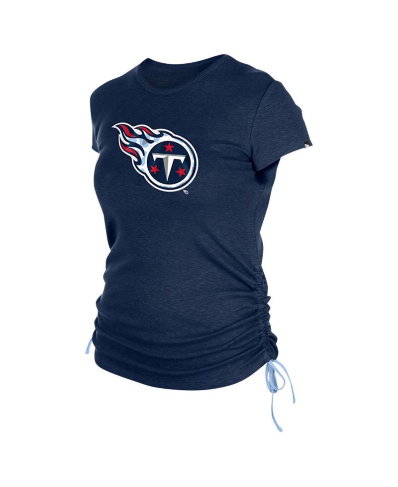 Women's Navy Tennessee Titans Ruched Side T-Shirt