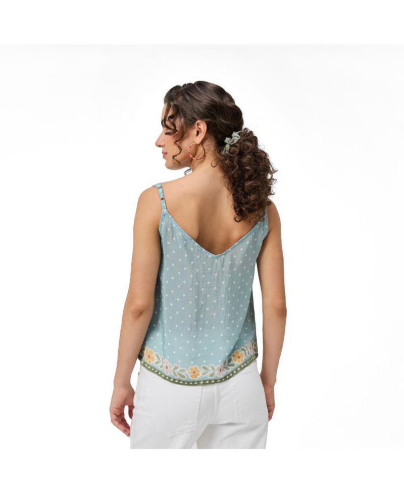 Women's Bow Bemberg Tie Cami Top
