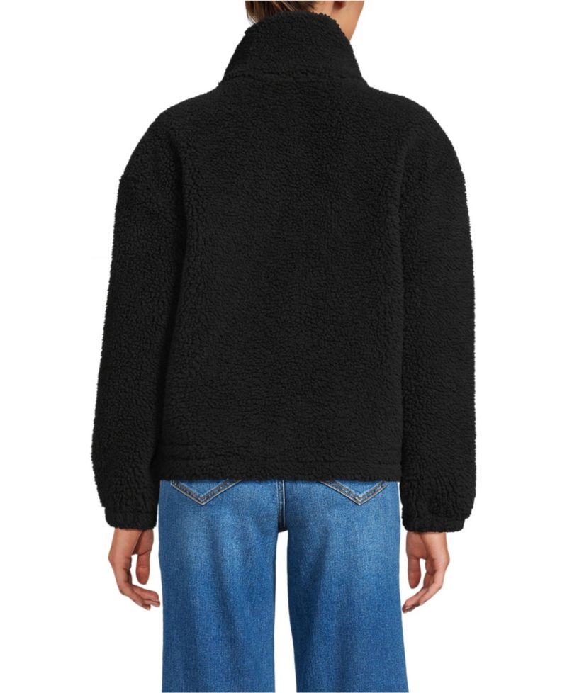 Women's Faux Shearling Zip Front Fleece Jacket