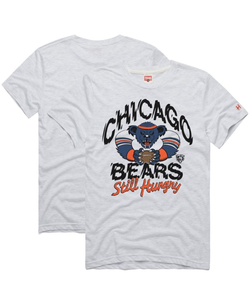 Men's Ash Chicago Bears NFL x Grateful Dead Tri-Blend T-Shirt