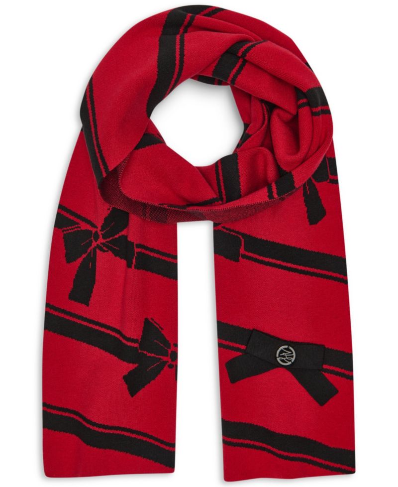 2-Piece 3D Bow Hat and Scarf Gift Set