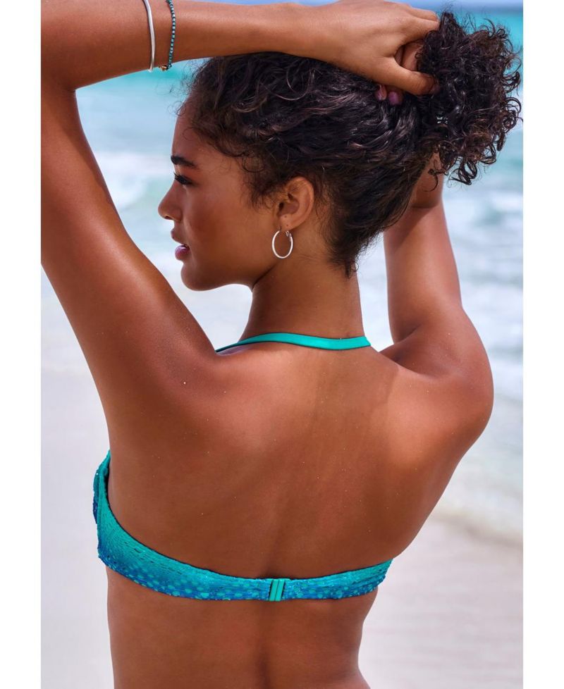 Women's Ombre Print Everyday Comfort Underwire Bikini Top