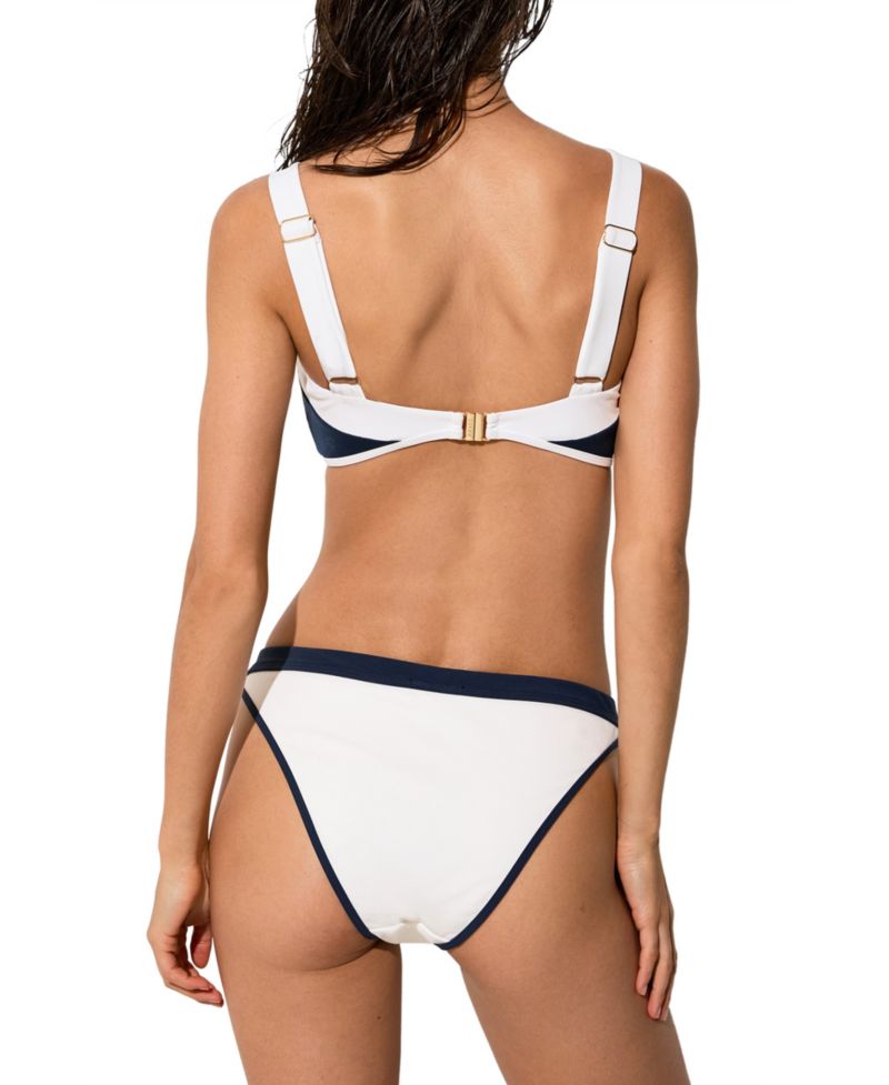 Women's Saskia Contrast Fixed-Side Bikini Bottoms
