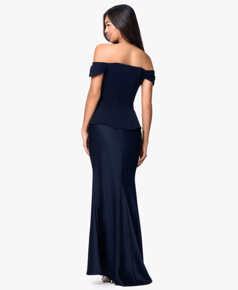 Women's Long Off-The-Shoulder Corset Dress