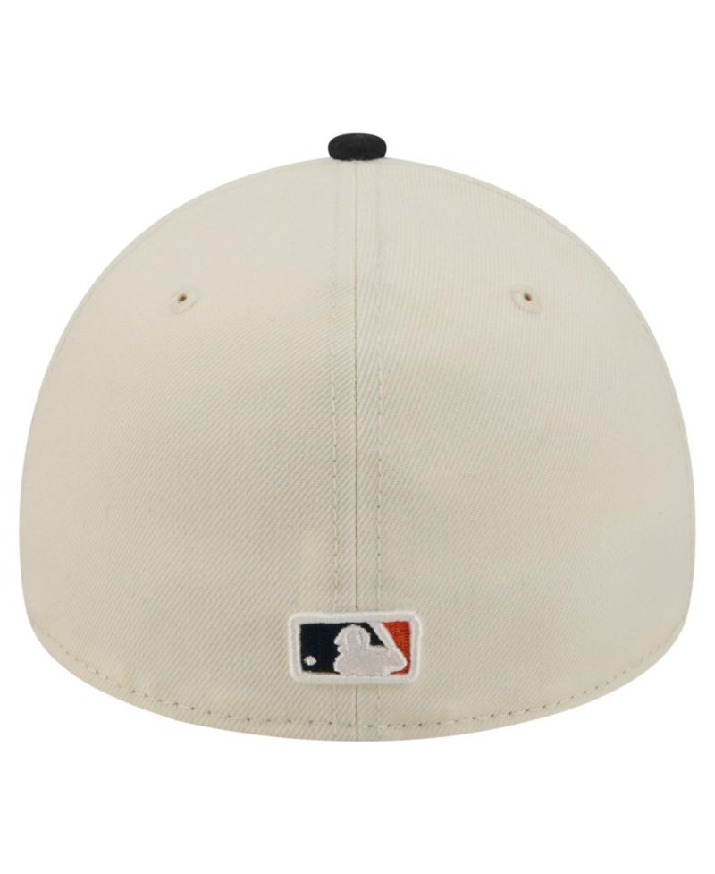 Men's Cream Houston Astros Chrome A-Frame 59FORTY Fitted Hat