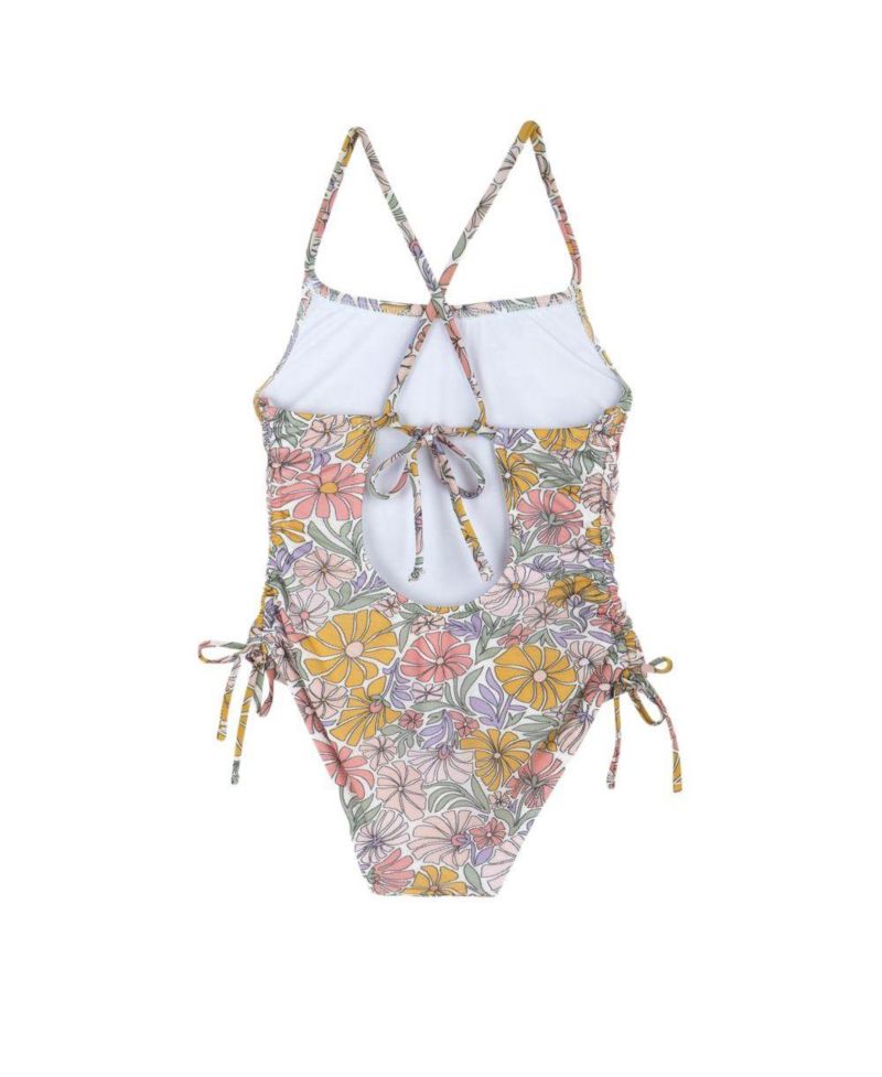 Child Girls Soft Bloom Criss Cross Back Adjustable One Piece