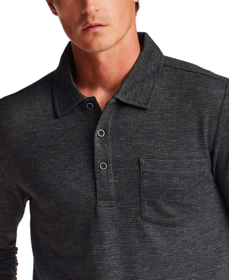 Men's Stretch Waffle Polo Shirt