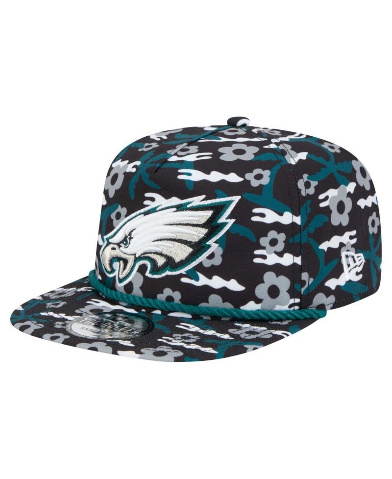 Men's Black Philadelphia Eagles Wakey Wakey Golfer Snapback Hat