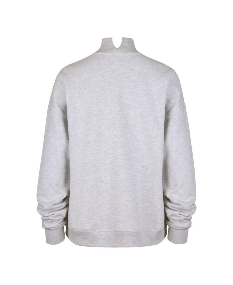 Women's Gray Washington Commanders Subtle Muse Mock Neck Sweatshirt
