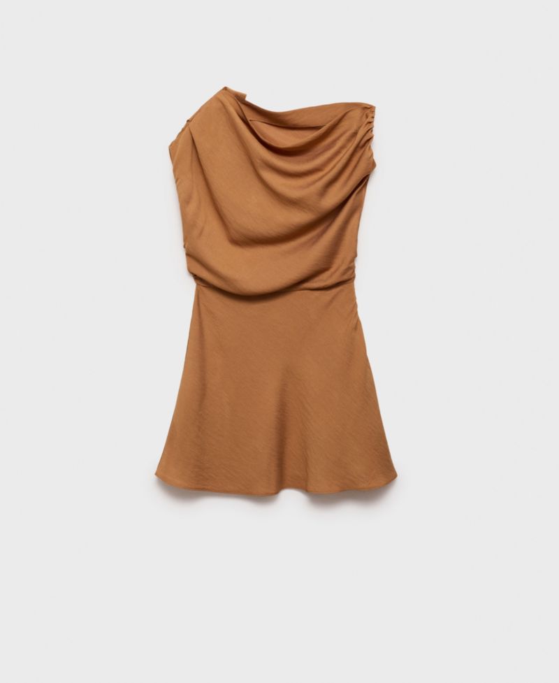 Women's Asymmetric Draped Gown