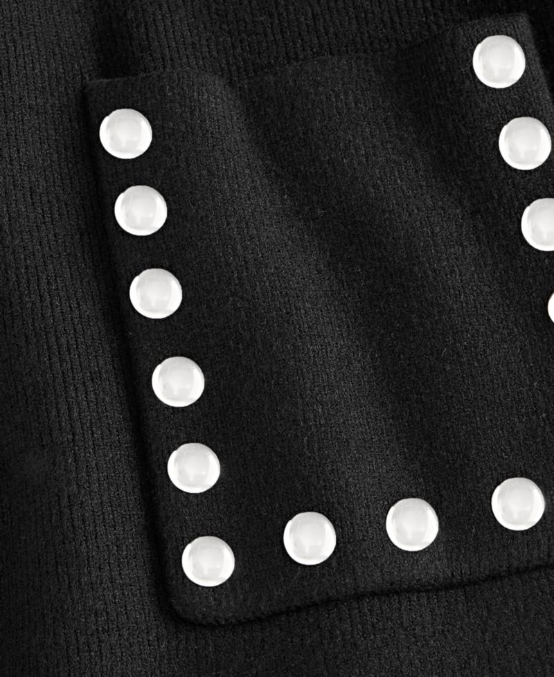 Petite Studded Belted Cardigan