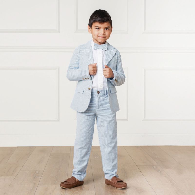 Big Boys Hope and Henry Cotton Seersucker Suit Pant