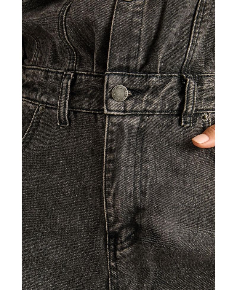 Women's Denim Shoulder Pad Boilersuit
