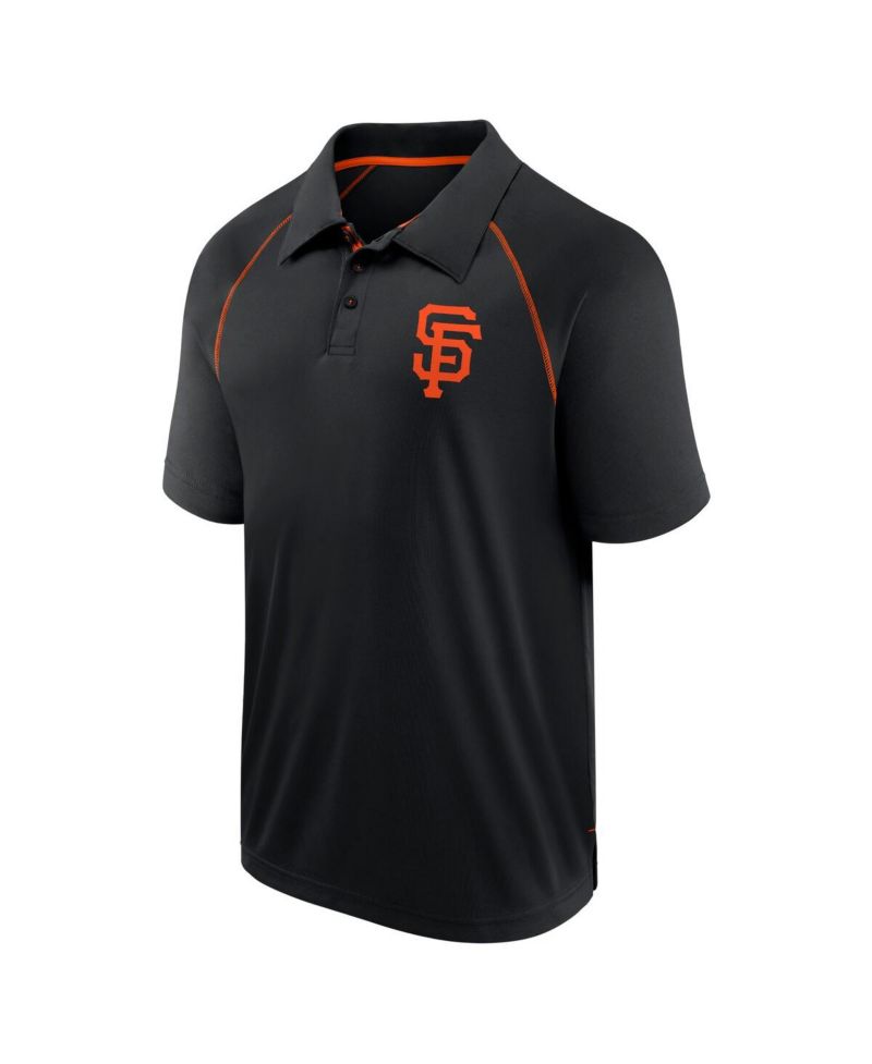 Men's Black San Francisco Giants Strong Alone Raglan Polo