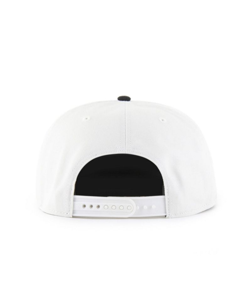 47 Brand Men's White/Navy Dallas Cowboys Foundational Captain Snapback Hat
