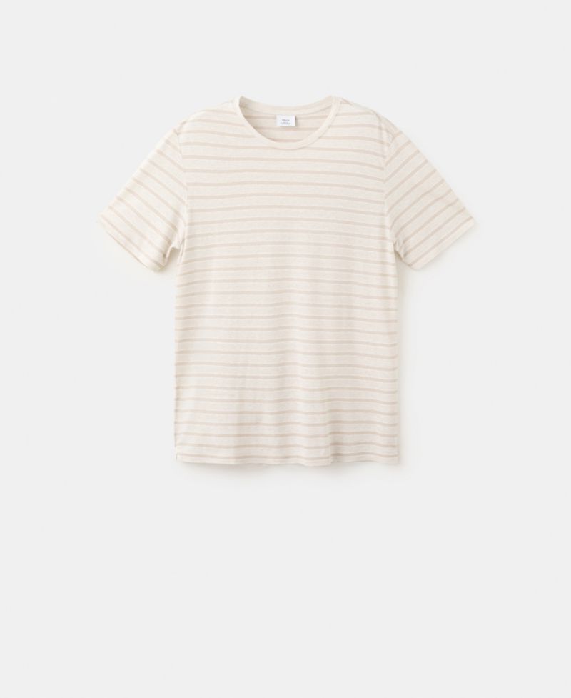 Men's Striped Linen T-Shirt