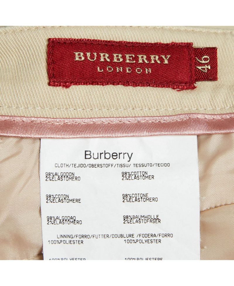 Women's London Beige Gabardine Cotton Trousers
