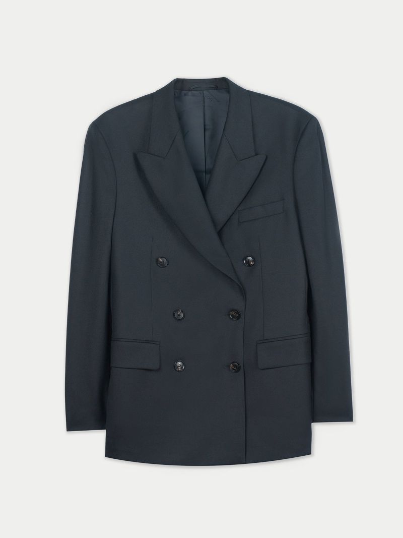 Women's Double-Breasted Cashmere Suit Blazer