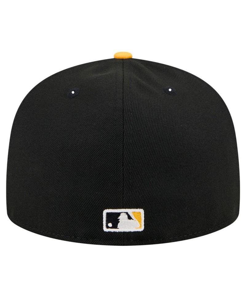 Men's Black Pittsburgh Pirates Shadow Stitch 59FIFTY Fitted Hat