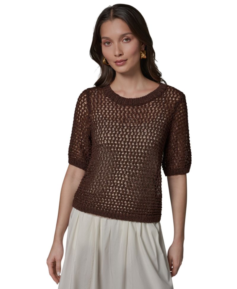Women's Crewneck Short-Sleeve Sweater