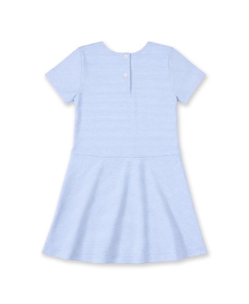 Girl's (2T - 8) Stripe Knit Dress With Applique Crayons