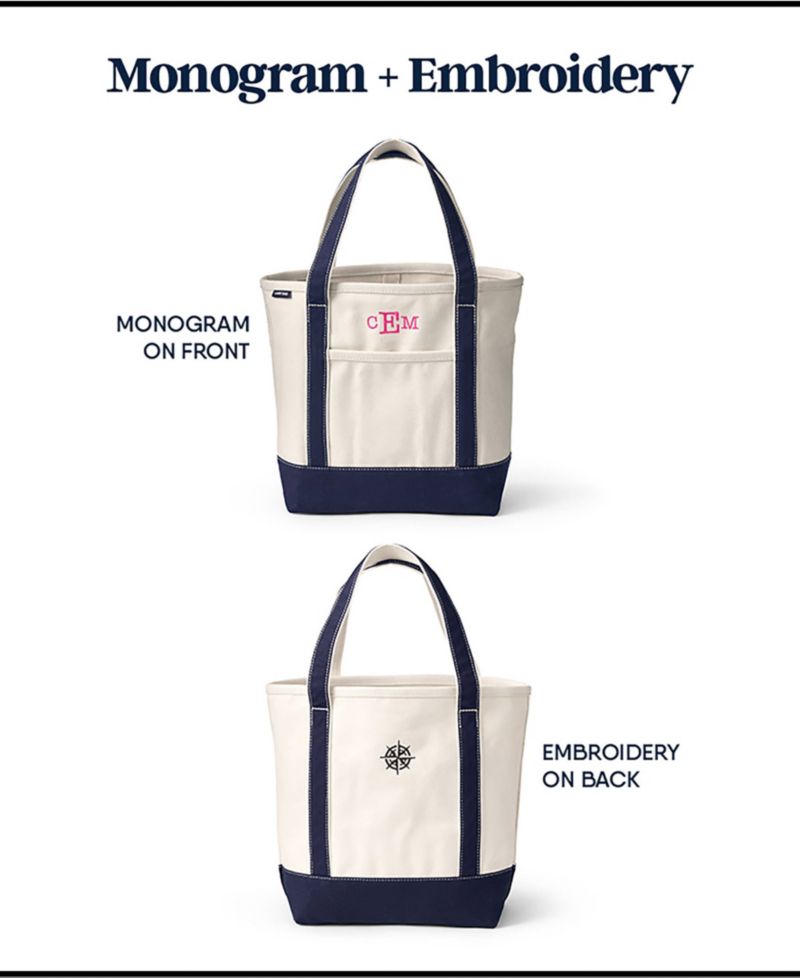 Extra Large 5 Pocket Zip Top Long Handle Canvas Tote Bag