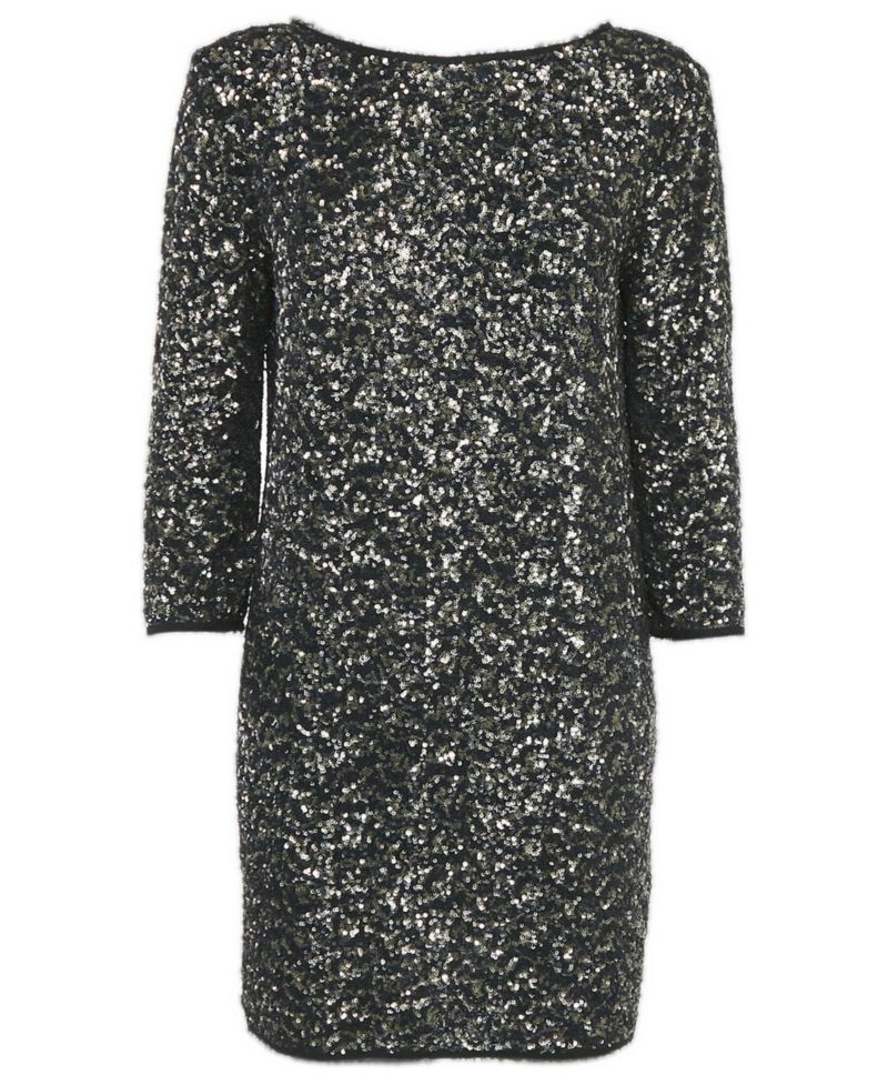 Women's Pre-Owned Zadig and Voltaire Deluxe Black/gold Sequin Rousse Mini Dress