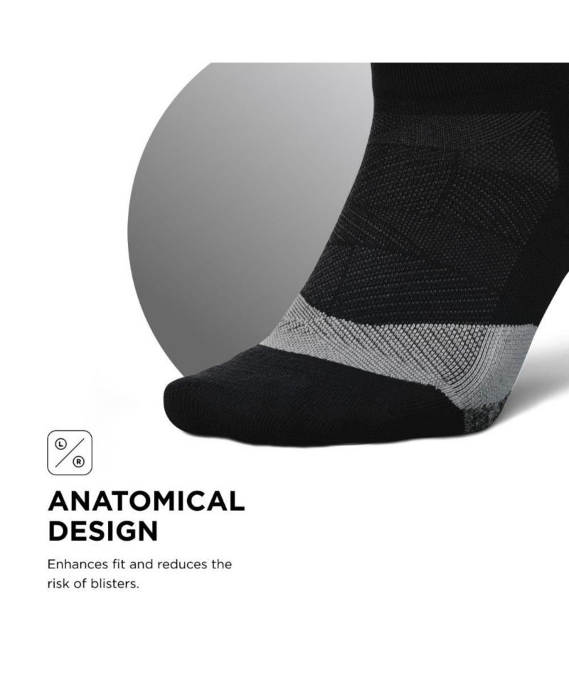 Men's Elite Light Cushion Mini Crew Sock - Sport Sock with Targeted Compression