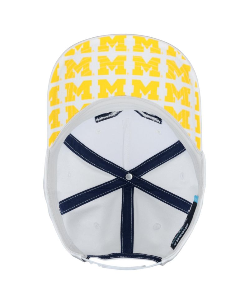 Men's and Women's White Michigan Wolverines The Sideline Adjustable Hat