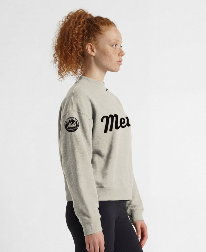 Women's New York Mets Triumph Tri-Blend Fleece Graphic Sweatshirt