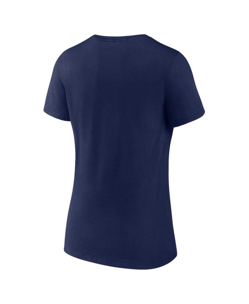 Women's Navy Tennessee Titans Shine Time V-Neck T-shirt