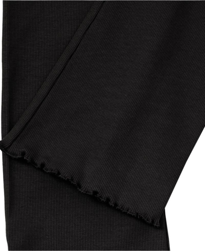 Girls Ribbed Knit Flare Leggings