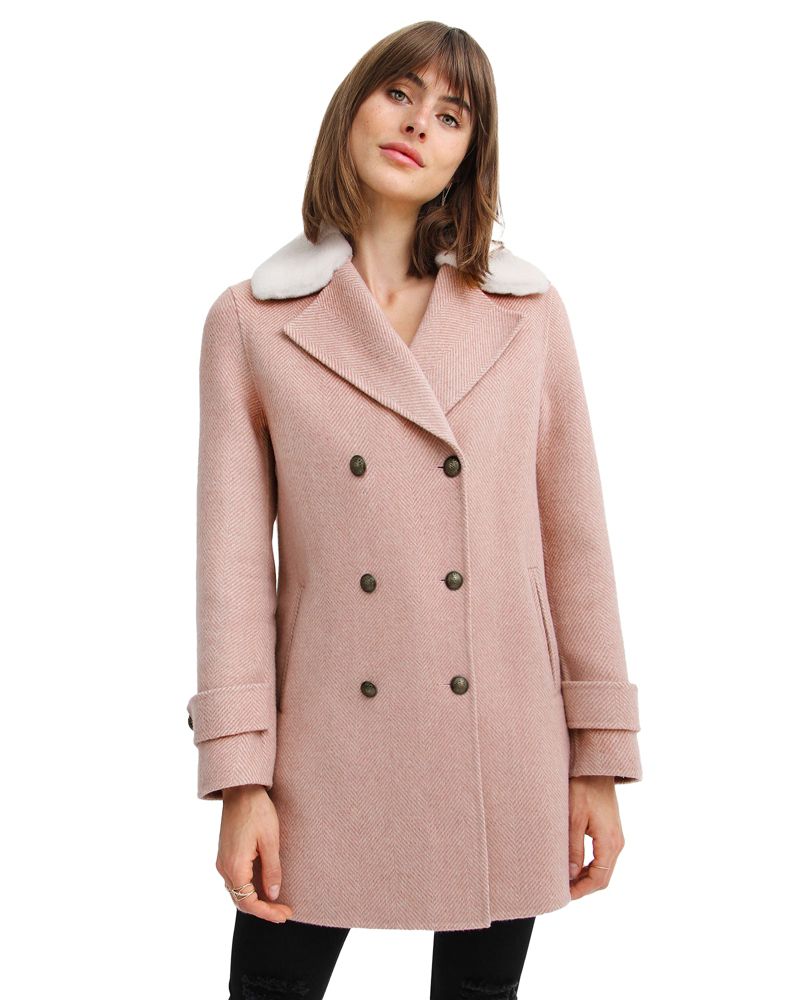 Women's Liberty Sherpa Collar Wool Blend Coat